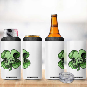 St Patricks Day Lucky Shamrock Skull Gift 4 in 1 Can Cooler Tumbler TS12 Print Your Wear