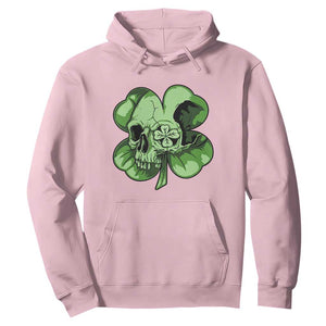 St Patricks Day Lucky Shamrock Skull Gift Hoodie TS12 Light Pink Print Your Wear