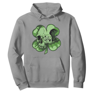 St Patricks Day Lucky Shamrock Skull Gift Hoodie TS12 Sport Gray Print Your Wear