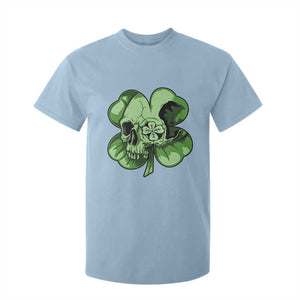 St Patricks Day Lucky Shamrock Skull Gift T Shirt For Kid TS12 Light Blue Print Your Wear