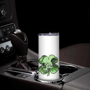 St Patricks Day Lucky Shamrock Skull Gift Skinny Tumbler TS12 Print Your Wear