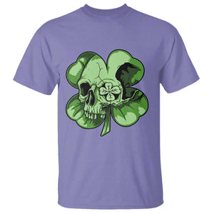 St Patricks Day Lucky Shamrock Skull Gift T Shirt TS12 Violet Print Your Wear