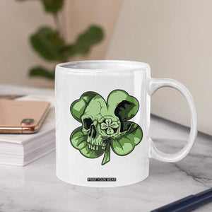 St Patricks Day Lucky Shamrock Skull Gift Coffee Mug TS12 Print Your Wear