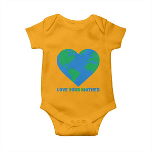 Love Your Mother Earth Day Baby Onesie Environmental Activism TS12 Gold Print Your Wear