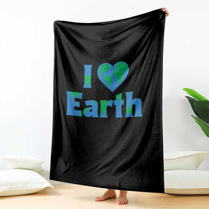 Earth Day Environmental Activism Throw Blanket I Love Earth TS12 Print Your Wear