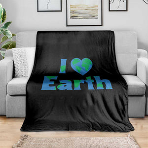 Earth Day Environmental Activism Throw Blanket I Love Earth TS12 Print Your Wear