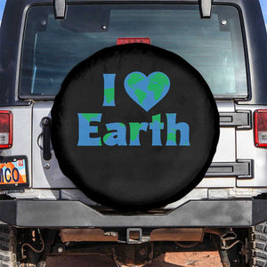 Earth Day Environmental Activism Spare Tire Cover I Love Earth TS12 No hole Black Print Your Wear