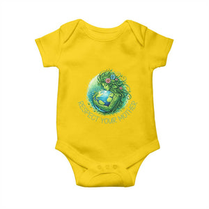 Respect Your Mother Baby Onesie Earth Mother Hugging Planet TS12 Daisy Print Your Wear