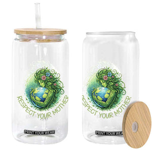 Respect Your Mother Glass Can Earth Mother Hugging Planet TS12 Print Your Wear