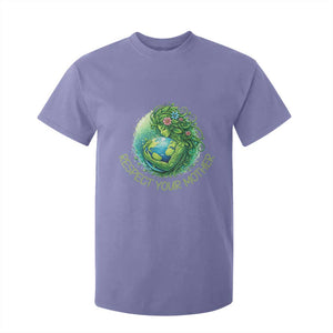 Respect Your Mother T Shirt For Kid Earth Mother Hugging Planet TS12 Violet Print Your Wear