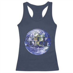 There Is No Planet B Racerback Tank Top Earth Day Environmental Awareness Gift TS12 Navy Print Your Wear
