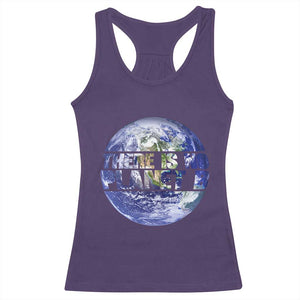 There Is No Planet B Racerback Tank Top Earth Day Environmental Awareness Gift TS12 Purple Print Your Wear