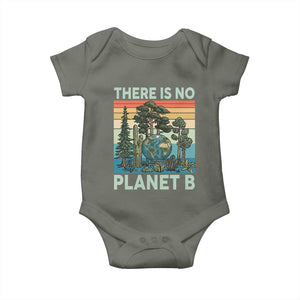 Vintage There Is No Planet B Earth Day Gift Baby Onesie TS12 Military Green Print Your Wear