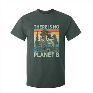 Vintage There Is No Planet B Earth Day Gift T Shirt For Kid TS12 Dark Forest Green Print Your Wear