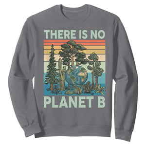 Vintage There Is No Planet B Earth Day Gift Sweatshirt TS12 Charcoal Print Your Wear