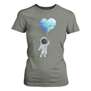 Astronaut Protect The Planet T Shirt For Women Earth Day Gift TS12 Military Green Print Your Wear
