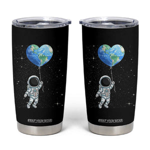 Astronaut Protect The Planet Tumbler Cup Earth Day Gift TS12 Black Print Your Wear