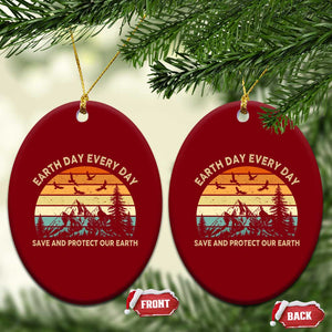 Earth Day Everyday Ceramic Ornament Save And Protect Our Earth TS12 Print Your Wear