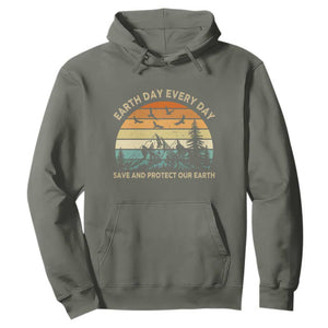 Earth Day Everyday Hoodie Save And Protect Our Earth TS12 Military Green Print Your Wear