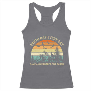 Earth Day Everyday Racerback Tank Top Save And Protect Our Earth TS12 Charcoal Print Your Wear