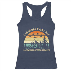 Earth Day Everyday Racerback Tank Top Save And Protect Our Earth TS12 Navy Print Your Wear
