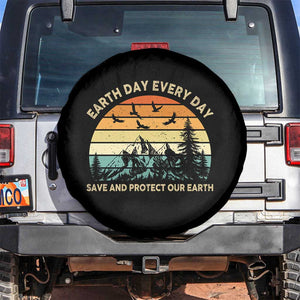 Earth Day Everyday Spare Tire Cover Save And Protect Our Earth TS12 No hole Black Print Your Wear