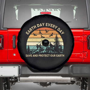 Earth Day Everyday Spare Tire Cover Save And Protect Our Earth TS12 Black Print Your Wear