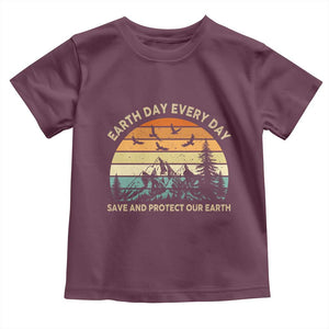 Earth Day Everyday Toddler T Shirt Save And Protect Our Earth TS12 Maroon Print Your Wear