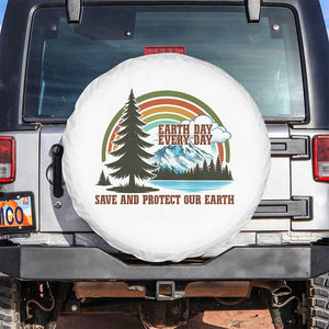 Earth Day Everyday Spare Tire Cover Save The Planet Nature Lover Gift TS12 No hole White Print Your Wear