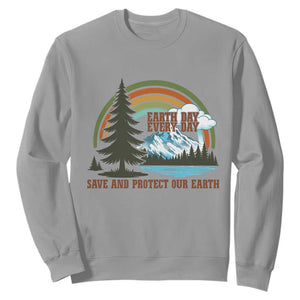 Earth Day Everyday Sweatshirt Save The Planet Nature Lover Gift TS12 Sport Gray Print Your Wear
