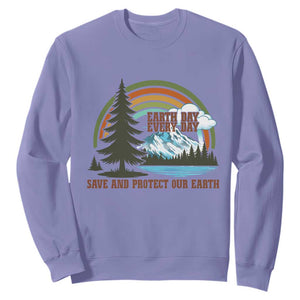 Earth Day Everyday Sweatshirt Save The Planet Nature Lover Gift TS12 Violet Print Your Wear