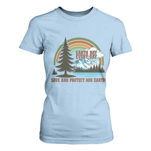 Earth Day Everyday T Shirt For Women Save The Planet Nature Lover Gift TS12 Light Blue Print Your Wear