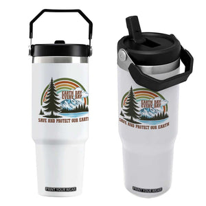 Earth Day Everyday Flip Straw Tumbler Save The Planet Nature Lover Gift TS12 One Size: 30 oz White Print Your Wear