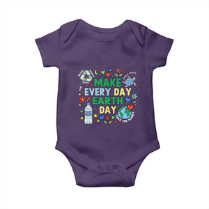 Make Every Day Earth Day Student Gift Baby Onesie Environmental Awareness TS12 Purple Print Your Wear