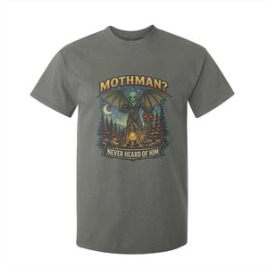 Funny Mothman Cryptid Believer T Shirt For Kid Never Heard Of Him TS12 Military Green Print Your Wear
