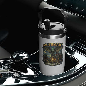 Funny Mothman Cryptid Believer Flip Straw Tumbler Never Heard Of Him TS12 Print Your Wear