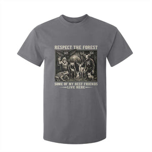 Respect The Forest My Best Friends Live Here T Shirt For Kid Cryptid Forest Lover TS12 Charcoal Print Your Wear