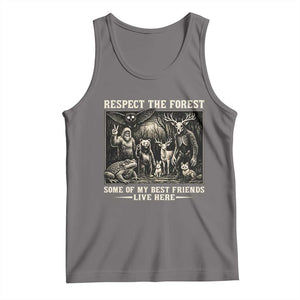 Respect The Forest My Best Friends Live Here Tank Top Cryptid Forest Lover TS12 Deep Heather Print Your Wear