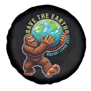 Earth Day Spare Tire Cover Save The Earth Bigfoot Lives Here TS12 Print Your Wear