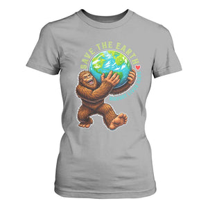 Earth Day T Shirt For Women Save The Earth Bigfoot Lives Here TS12 Sport Gray Print Your Wear