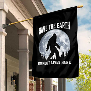 Save The Earth Bigfoot Lives Here Garden Flag Earth Day Nature Lover TS12 Print Your Wear