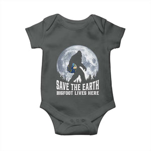 Save Our Planet Nature Lover Baby Onesie Bigfoot Lives Here TS12 Dark Heather Print Your Wear