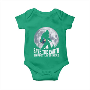 Save Our Planet Nature Lover Baby Onesie Bigfoot Lives Here TS12 Irish Green Print Your Wear