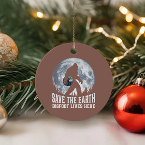 Save Our Planet Nature Lover Ceramic Ornament Bigfoot Lives Here TS12 1pc Mocha Print Your Wear