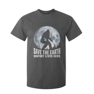 Save Our Planet Nature Lover T Shirt For Kid Bigfoot Lives Here TS12 Dark Heather Print Your Wear