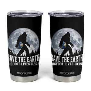 Save Our Planet Nature Lover Tumbler Cup Bigfoot Lives Here TS12 Black Print Your Wear