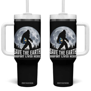 Save Our Planet Nature Lover Tumbler With Handle Bigfoot Lives Here TS12 One Size: 40 oz Black Print Your Wear