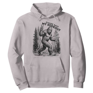 Please Save My Hideout Hoodie Bigfoot Forest Protector TS12 Ice Gray Print Your Wear