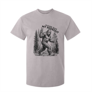 Please Save My Hideout T Shirt For Kid Bigfoot Forest Protector TS12 Ice Gray Print Your Wear