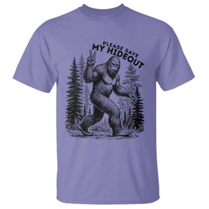 Please Save My Hideout T Shirt Bigfoot Forest Protector TS12 Violet Print Your Wear